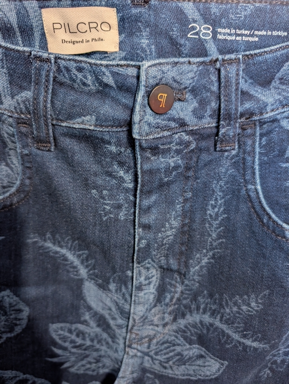 Pilcro By Anthropologie Icon Floral Jeans, Slim, Size 28, nwt - Picture 3 of 4